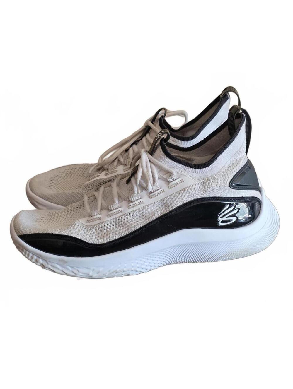 Under Armour Men's White Black Athletic Sneakers Size 13